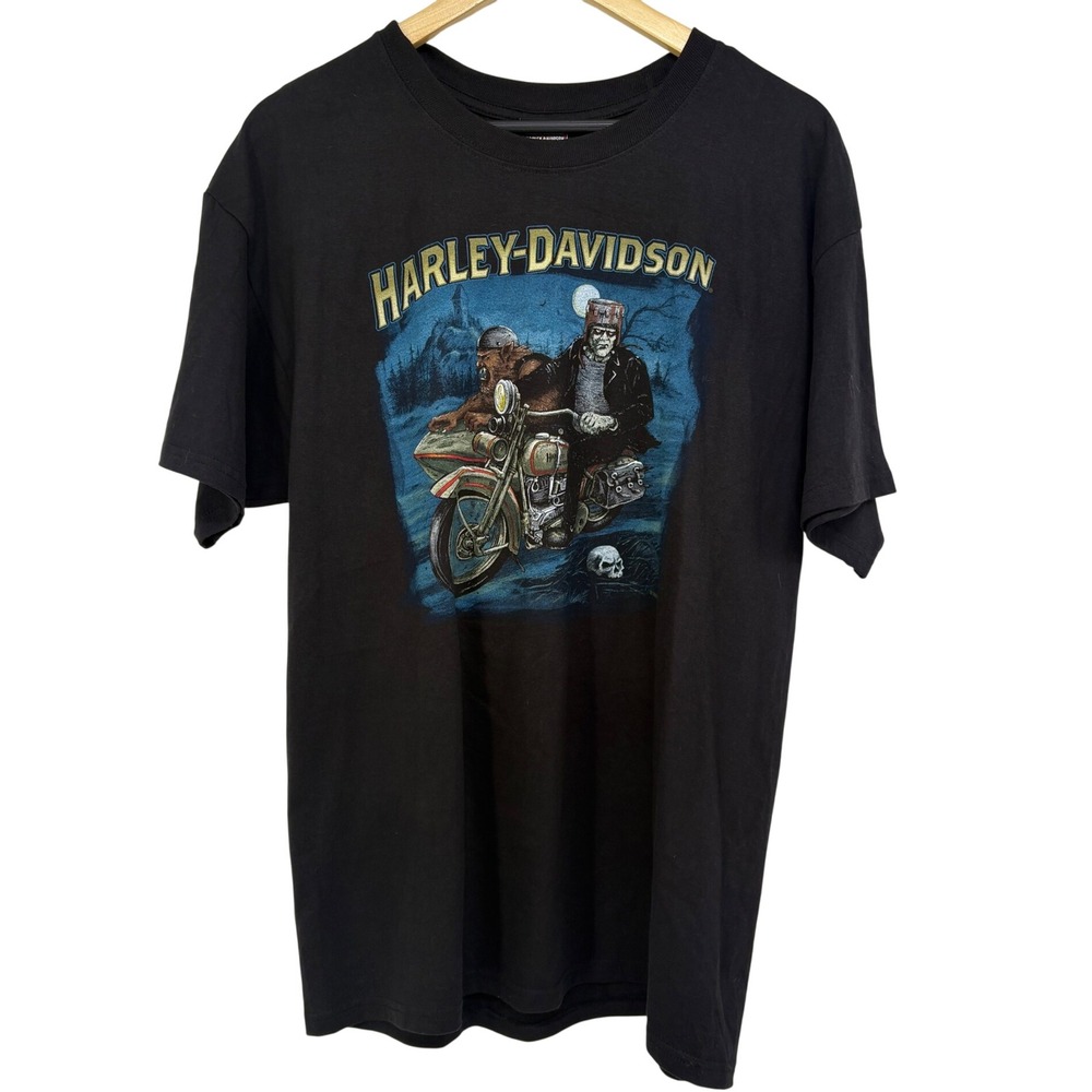 Harley-Davidson Pikes Peak Frankenstein Werewolf Graphic T-Shirt L Halloween